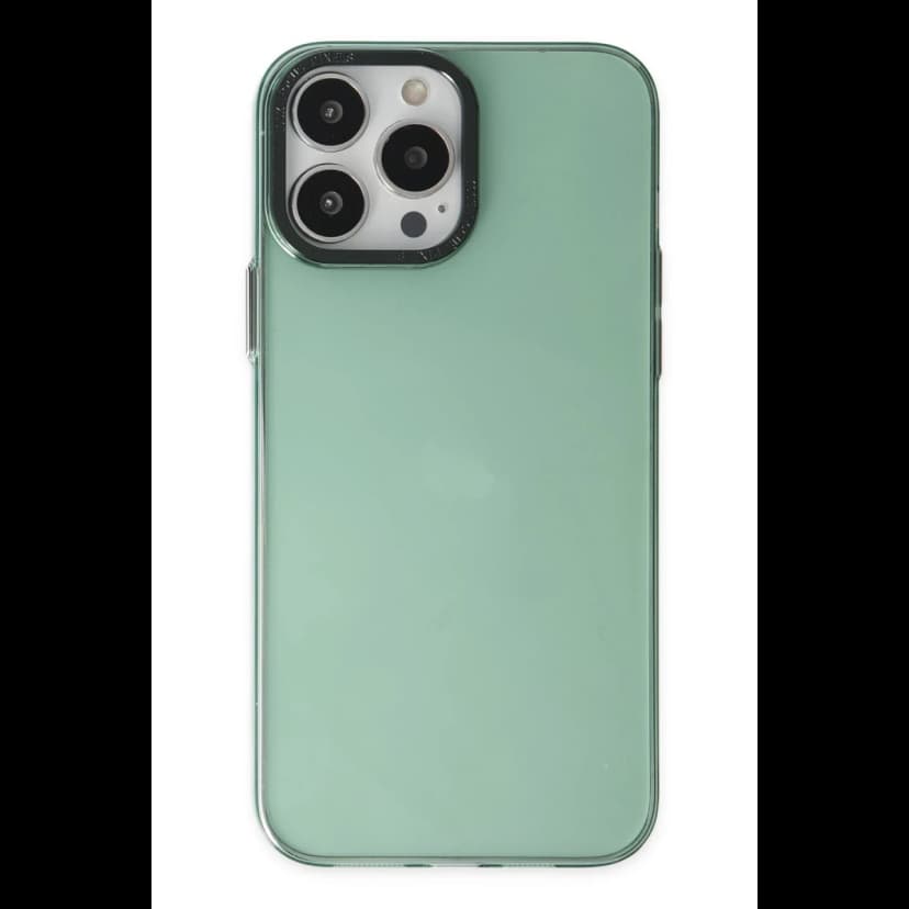 Newface Apple iPhone 13 Pro Kılıf Anka PC Sert Metal Kapak - Yeşil