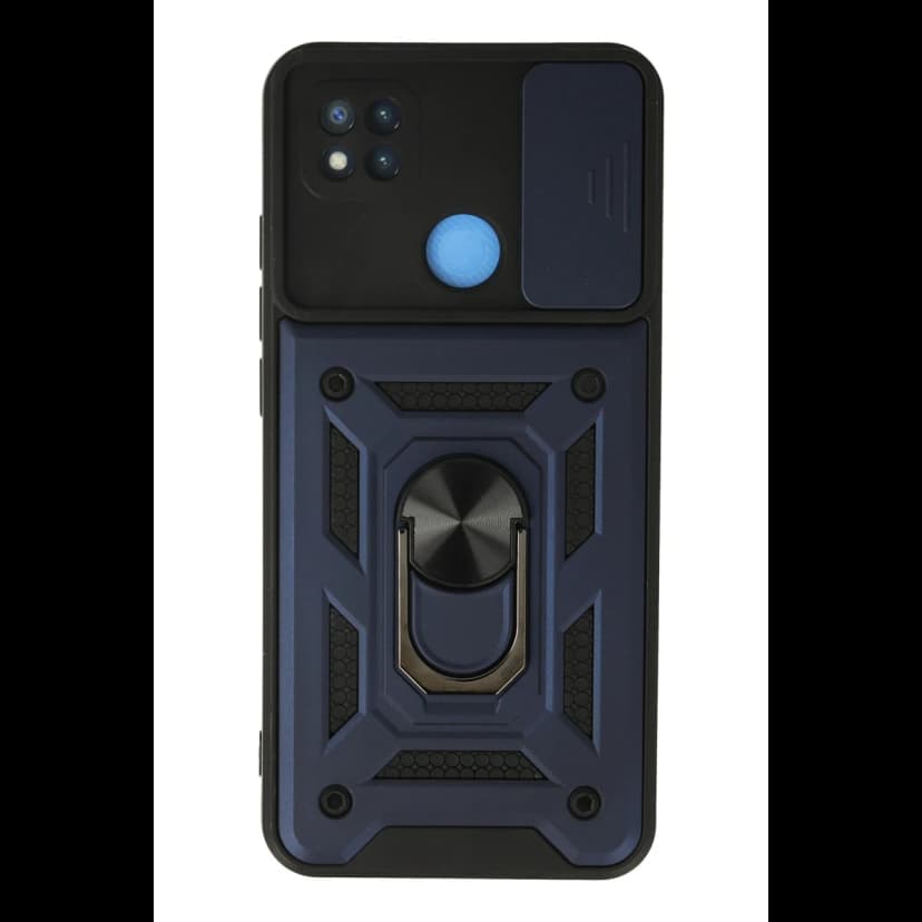Newface Xiaomi Redmi 9C Kılıf Pars Lens Yüzüklü Silikon - Lacivert