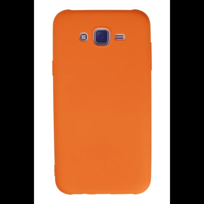 Newface Samsung Galaxy J7 Kılıf Nano içi Kadife Silikon - Turuncu