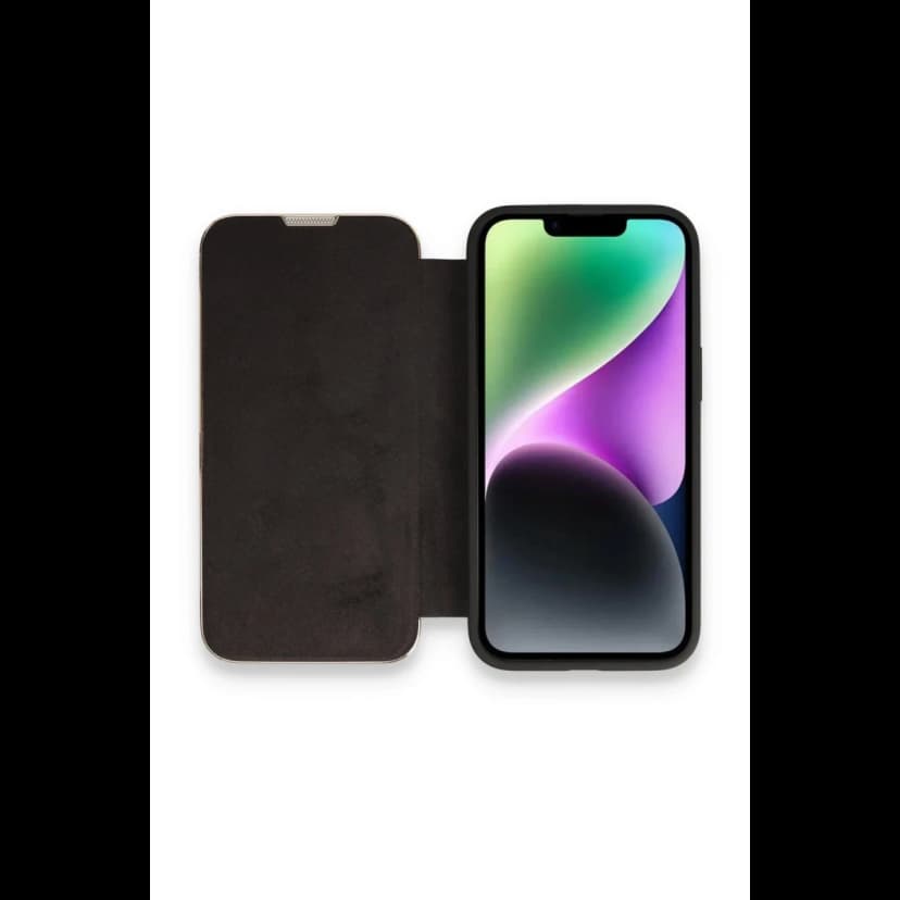 Newface Apple iPhone 13 Pro Max Kılıf Dolpin Kapaklı - Siyah