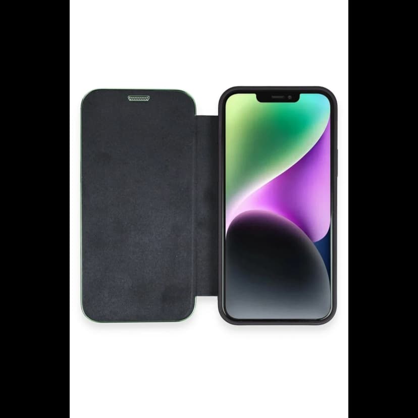 Newface Apple iPhone 12 Kılıf Dolpin Kapaklı - Lacivert
