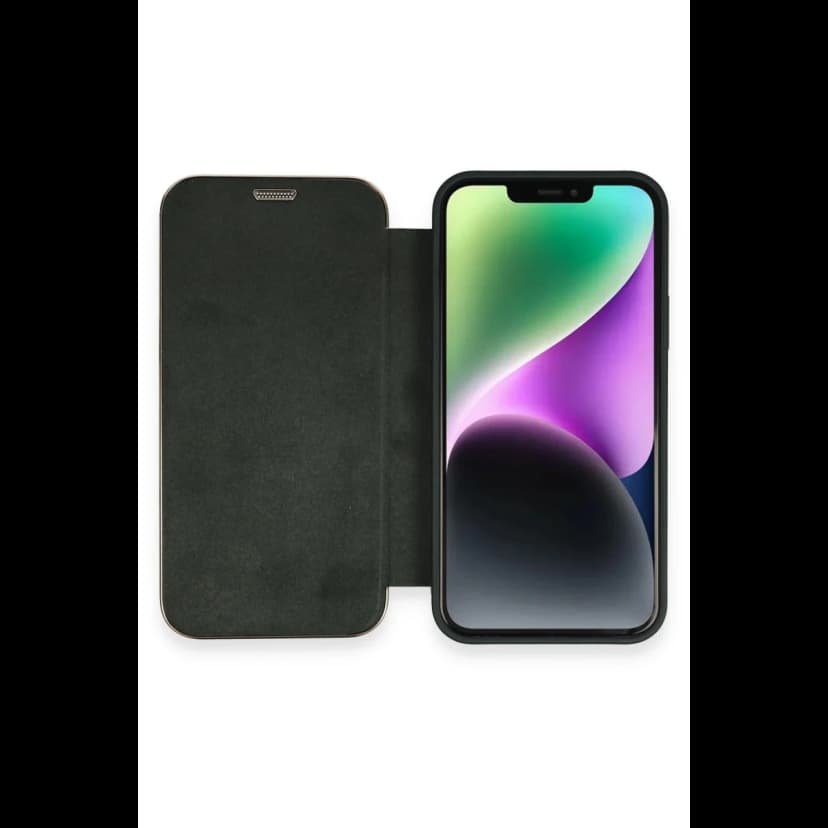 Newface Apple iPhone 12 Kılıf Dolpin Kapaklı - Koyu Yeşil