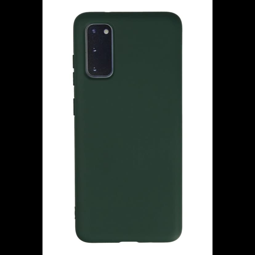 Newface Samsung Galaxy S20 Kılıf Nano içi Kadife Silikon - Koyu Yeşil