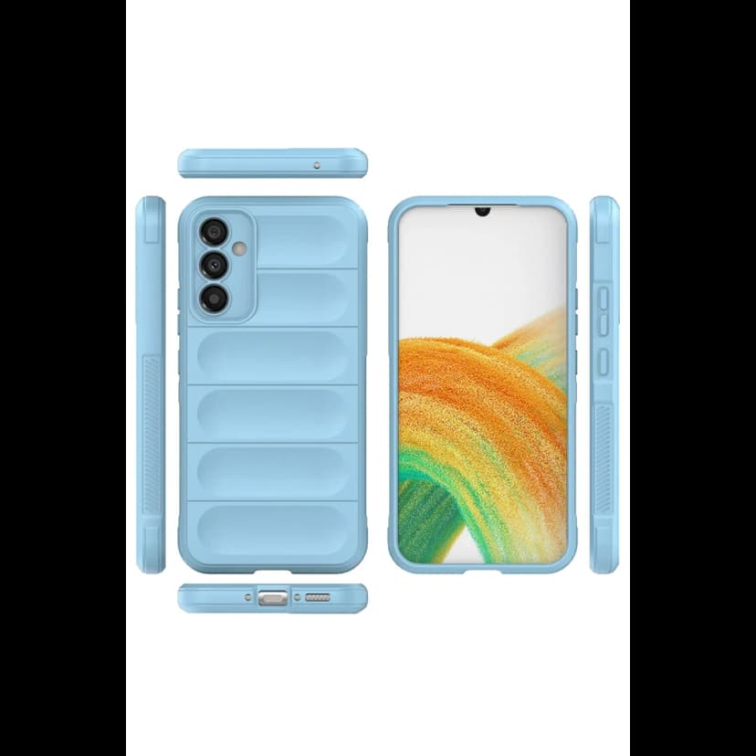 Newface Samsung Galaxy M34 5G Kılıf Optimum Silikon - Sky Blue