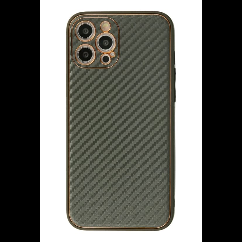 Newface Apple iPhone 12 Pro Kılıf Coco Karbon Silikon - Füme
