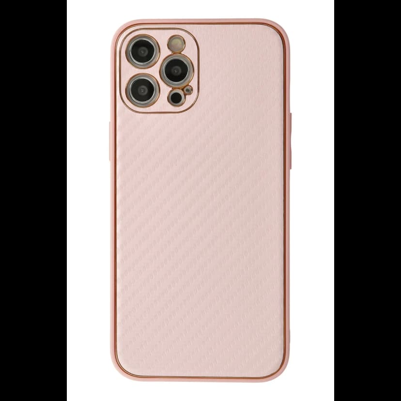 Newface Apple iPhone 12 Pro Max Kılıf Coco Karbon Silikon - Pembe
