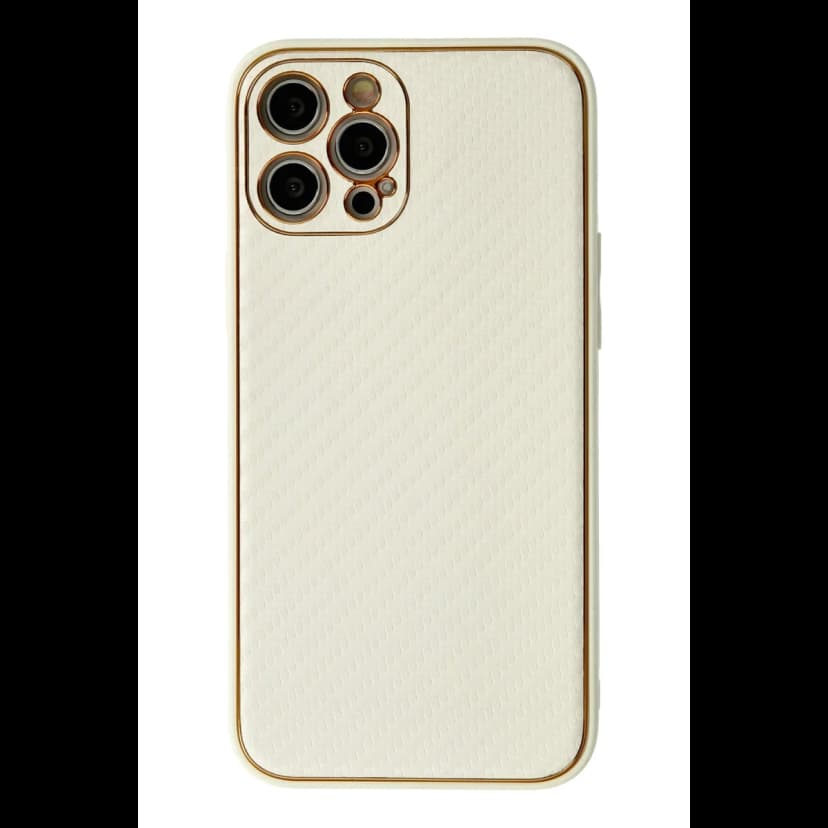 Newface Apple iPhone 12 Pro Max Kılıf Coco Karbon Silikon - Beyaz