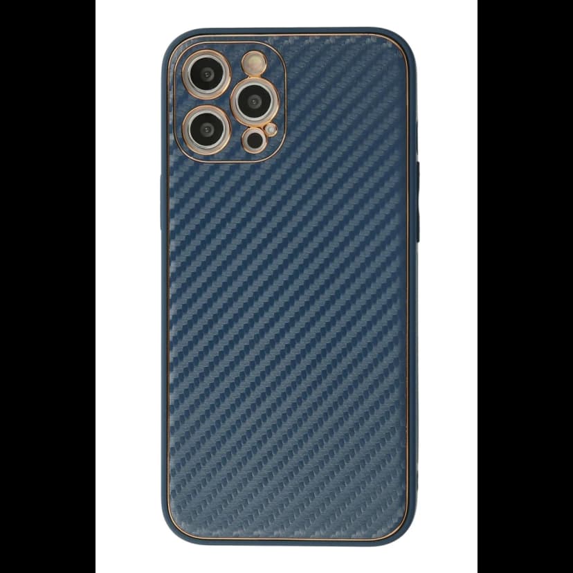 Newface Apple iPhone 12 Pro Max Kılıf Coco Karbon Silikon - Mavi