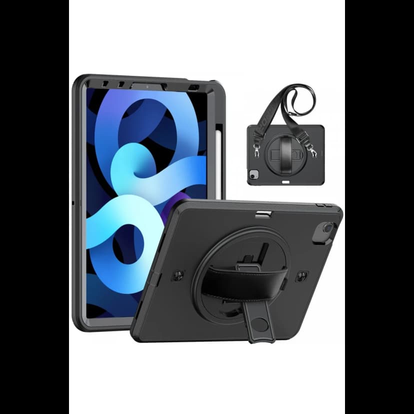 Newface Apple iPad Pro 11 (2020) Kılıf Strap-C Otterbox Tablet Kapak - Siyah