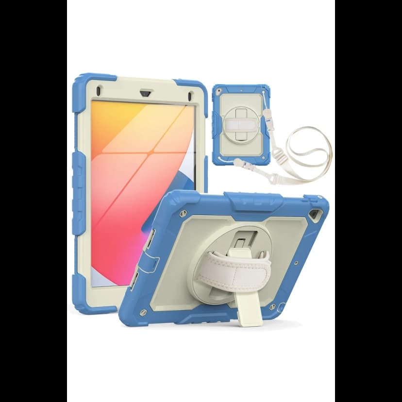 Newface Apple iPad 5 Air 9.7 Kılıf Strap New Tablet Kapak - Mavi