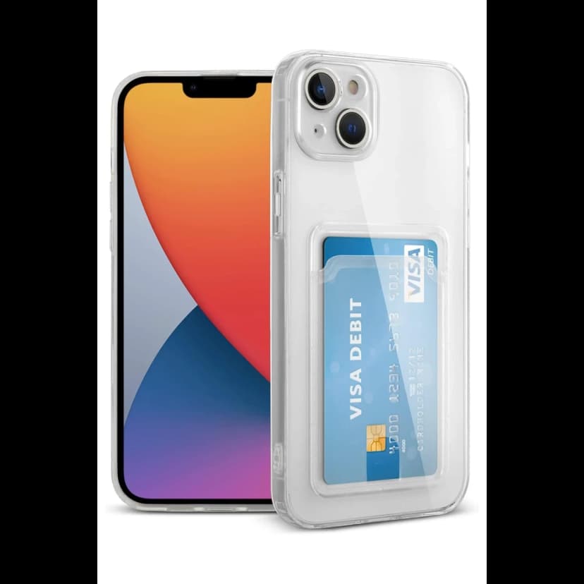 Newface Apple iPhone 13 Kılıf Kart Şeffaf Silikon - Şeffaf