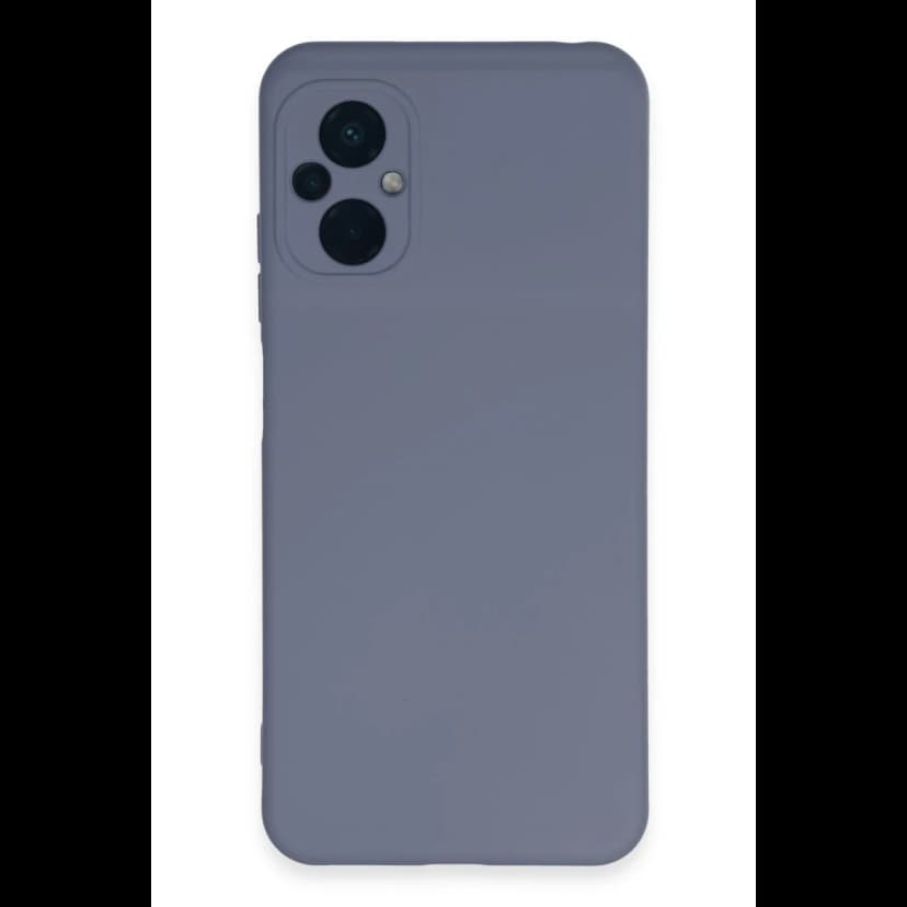 Newface Xiaomi Poco M5 Kılıf Nano içi Kadife Silikon - Gri