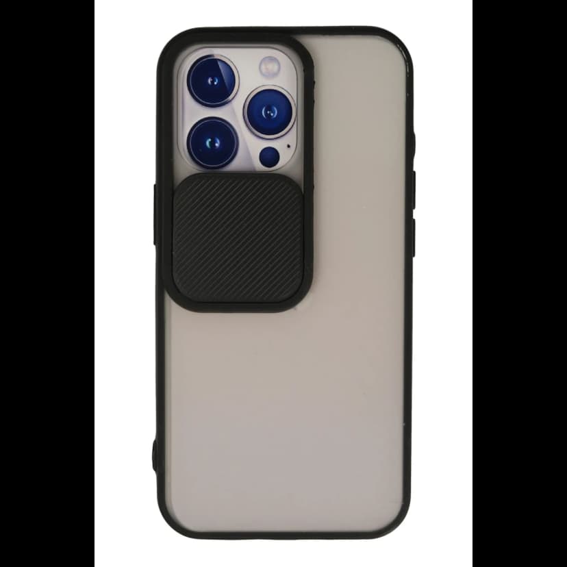 Newface Apple iPhone 13 Pro Kılıf Palm Buzlu Kamera Sürgülü Silikon - Siyah