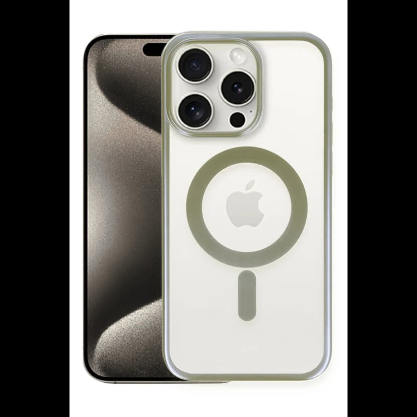Newface Apple iPhone 15 Pro Max Kılıf Erozi Magsafe Kapak - Gri