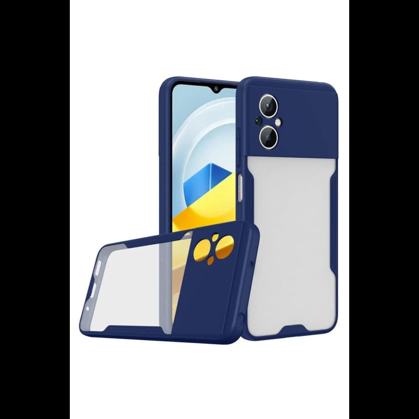Newface Xiaomi Poco M5 Kılıf Platin Silikon - Lacivert