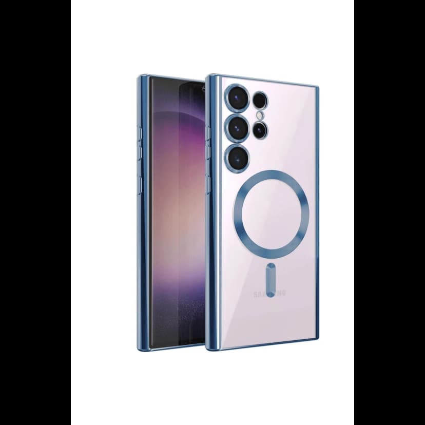 Newface Samsung Galaxy S22 Ultra Kılıf Kross Magneticsafe Kapak - Sierra Blue