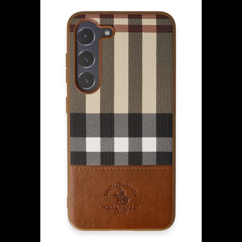 Santa Barbara Polo Racquet Club Samsung Galaxy S23 Plaid Kapak - Kahverengi