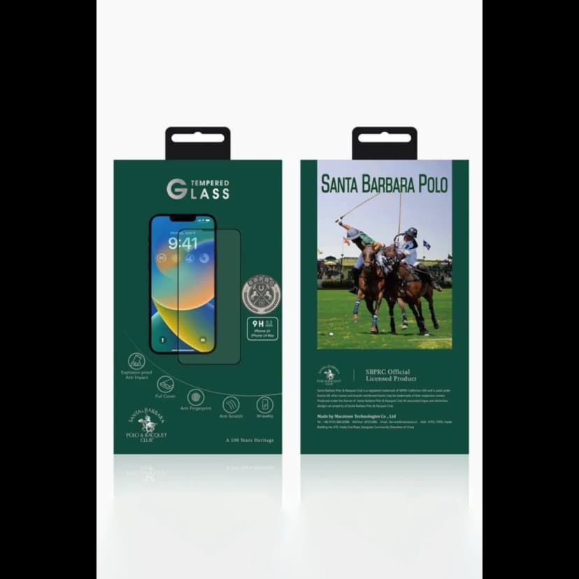 Santa Barbara Polo Racquet Club Apple iPhone 14 Plus 3D Premium Cam Ekran Koruyucu - Siyah