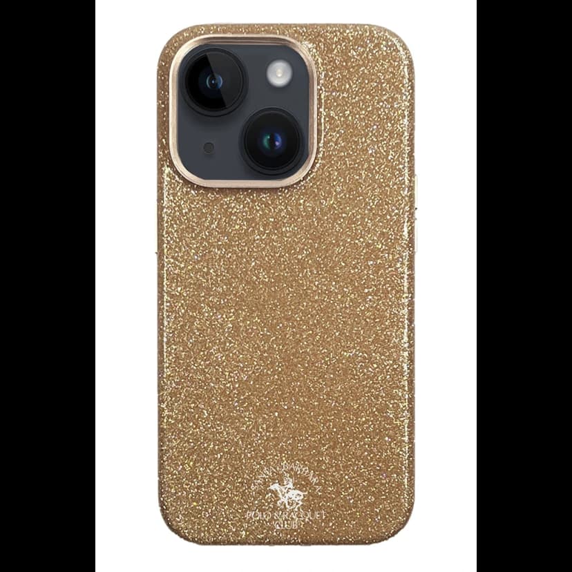 Santa Barbara Polo Racquet Club Apple iPhone 15 Aurora Simli Kapak - Gold