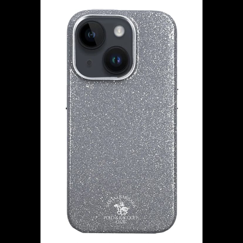 Santa Barbara Polo Racquet Club Apple iPhone 15 Aurora Simli Kapak - Gümüş