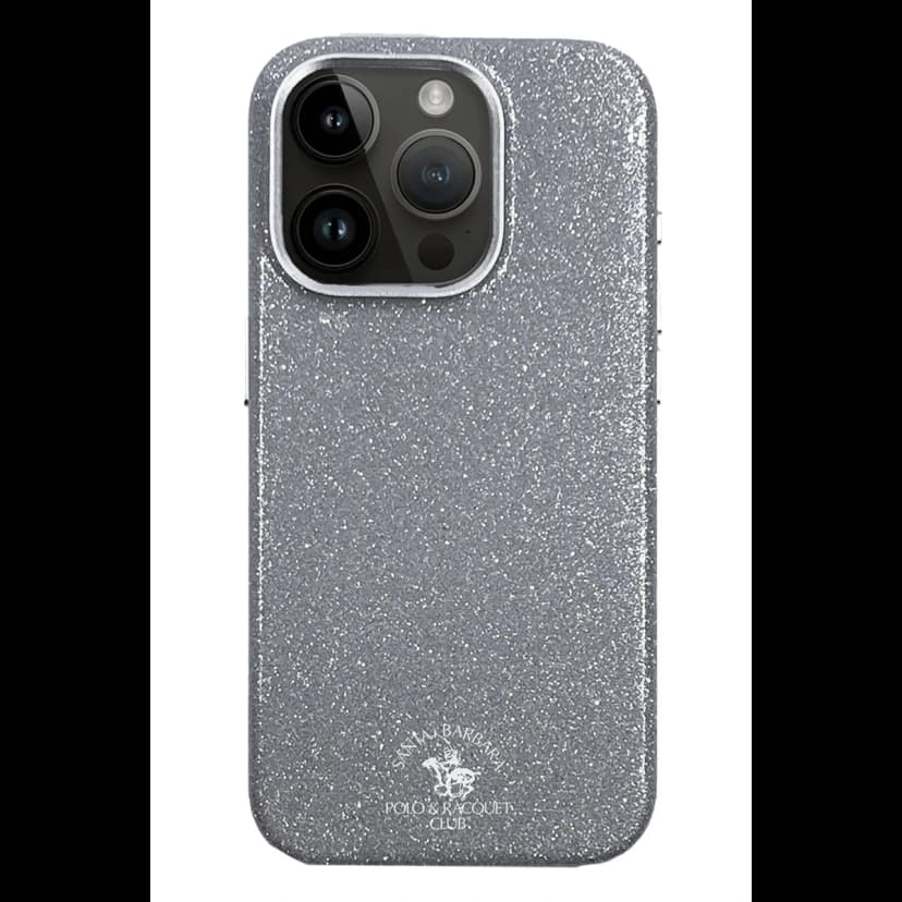 Santa Barbara Polo Racquet Club Apple iPhone 15 Pro Aurora Simli Kapak - Gümüş