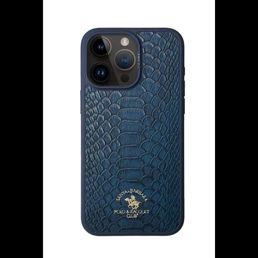 Santa Barbara Polo Racquet Club Apple iPhone 15 Pro Knight Deri Kapak - Lacivert