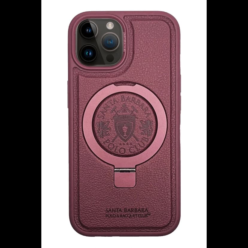 Santa Barbara Polo Racquet Club Apple iPhone 15 Pro Primo Magsafe Stand Kapak - Kırmızı