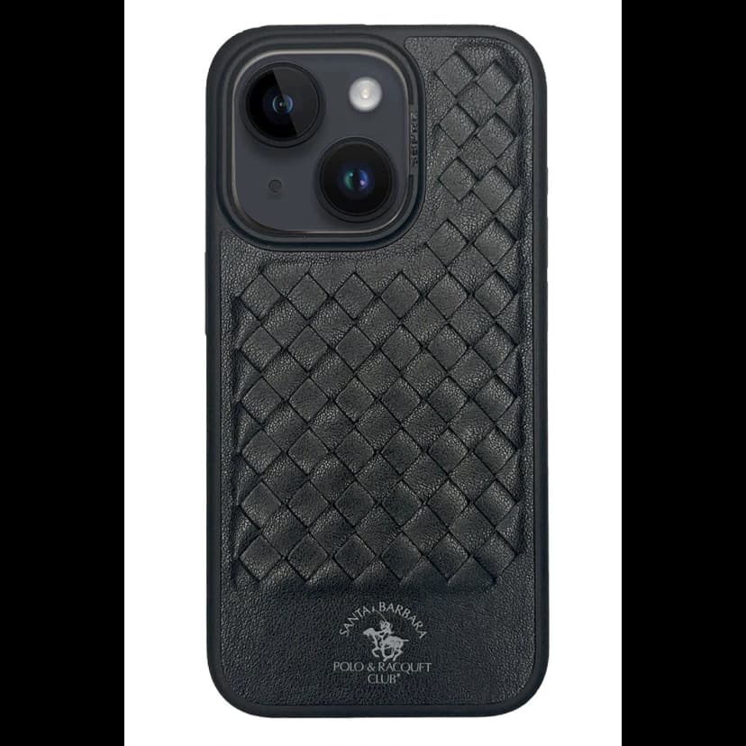 Santa Barbara Polo Racquet Club Apple iPhone 15 Plus Ravel Deri Kapak - Siyah