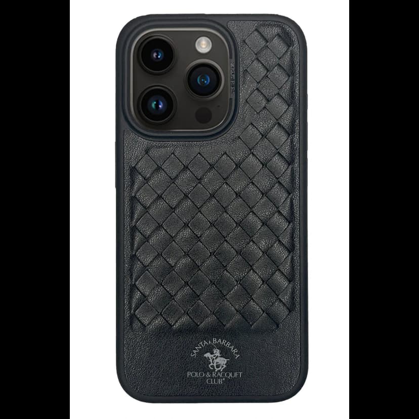Santa Barbara Polo Racquet Club Apple iPhone 15 Pro Ravel Deri Kapak - Siyah