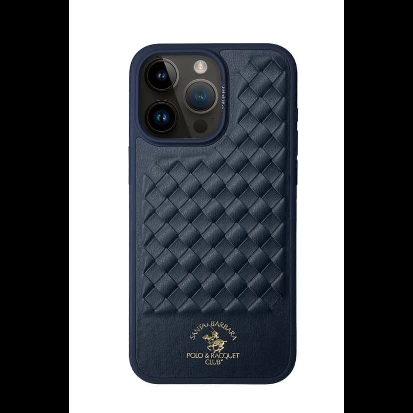 Santa Barbara Polo Racquet Club Apple iPhone 15 Pro Ravel Deri Kapak - Lacivert