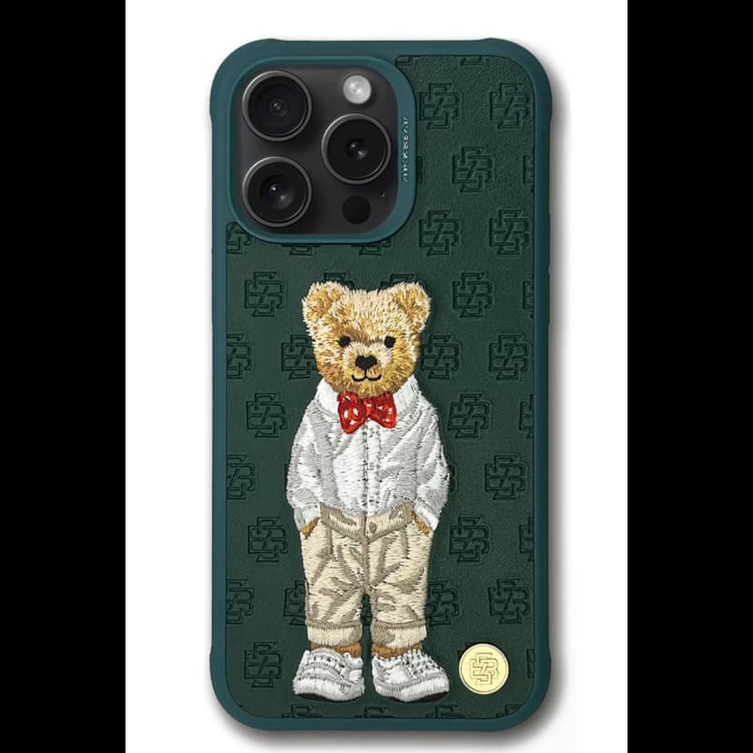 ZuckBear Apple iPhone 15 Pro Paris Gentleman Kapak - Bow Tie