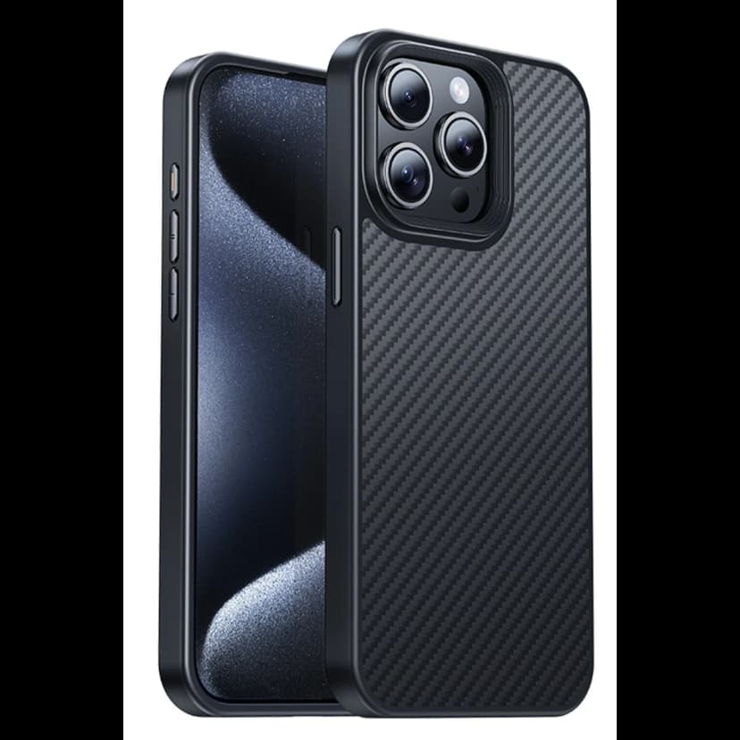 Hoco. Apple iPhone 15 Pro Max Knight Kevlar Magsafe Kapak - Siyah