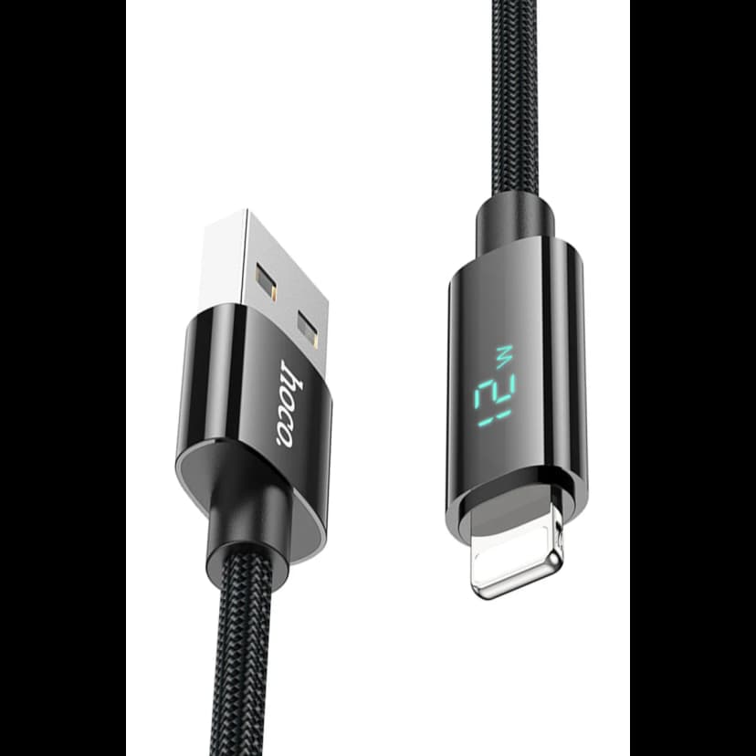 Hoco. U125 1.2M Benefit USB to Lightning Şarj Data Kablosu - Siyah
