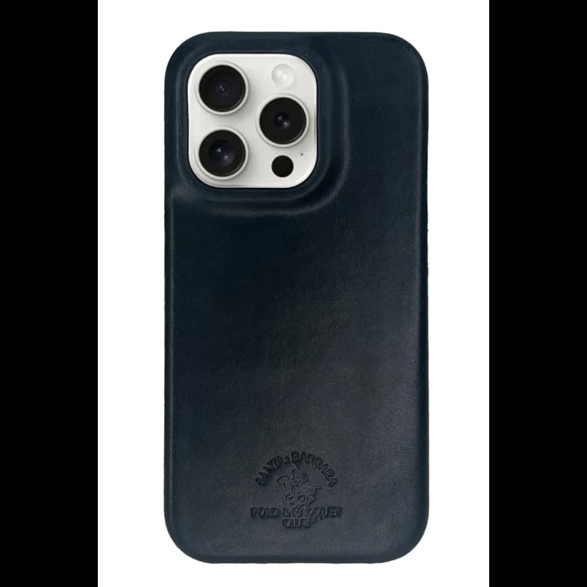 Santa Barbara Polo Racquet Club Apple iPhone 15 Pro Max Elton Genuine Magsafe Deri Kapak - Siyah