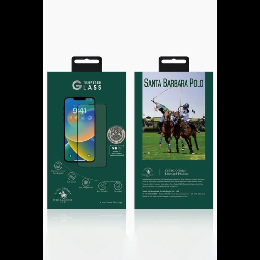 Santa Barbara Polo Racquet Club Apple iPhone 15 Pro 3D Premium Cam Ekran Koruyucu - Siyah