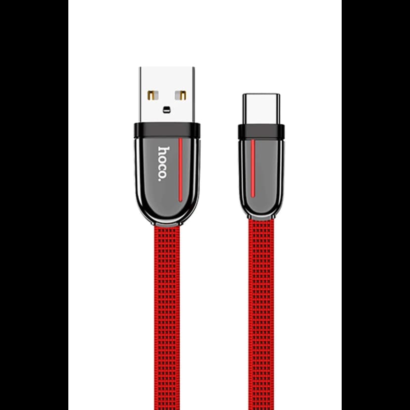 Hoco. U74 USB to Type-C Şarj Data Kablosu - Kırmızı