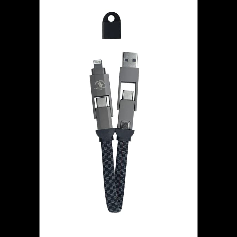 Santa Barbara Polo Racquet Club Miles 15cm 100W 4in1 PD Data Şarj Kablosu - Gri
