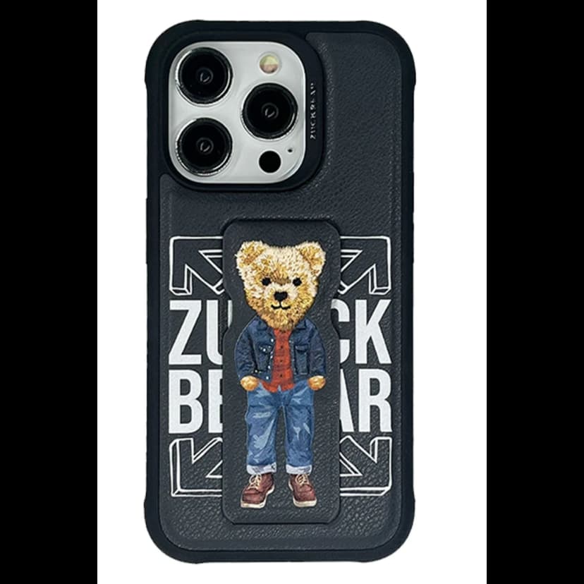 ZuckBear Apple iPhone 15 Pro Claude Standlı Kapak - Siyah