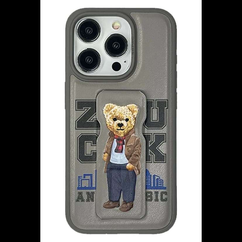 ZuckBear Apple iPhone 15 Pro Claude Standlı Kapak - Titan Gri