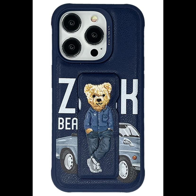 ZuckBear Apple iPhone 15 Pro Max Claude Standlı Kapak - Lacivert