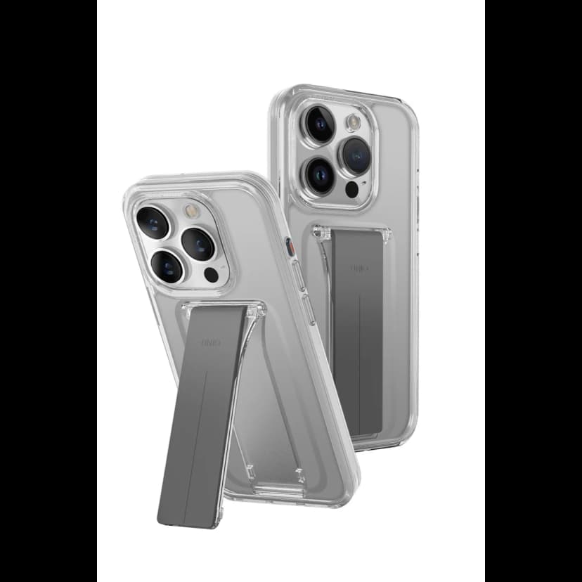 Uniq Apple iPhone 15 Pro Max Heldro Mount Standlı Kapak - Şeffaf