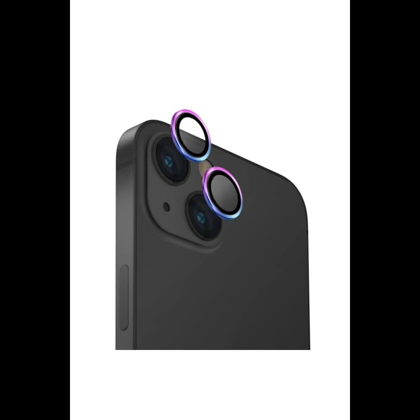 Uniq Apple iPhone 15 Optix Alüminyum Kamera Lens Koruyucu - Gökkuşağı