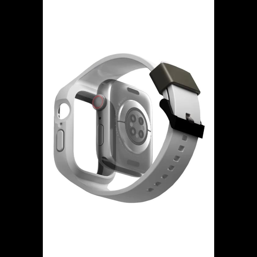Uniq Apple Watch 45mm Monos 2 in 1 Silikon Kordon - Gri