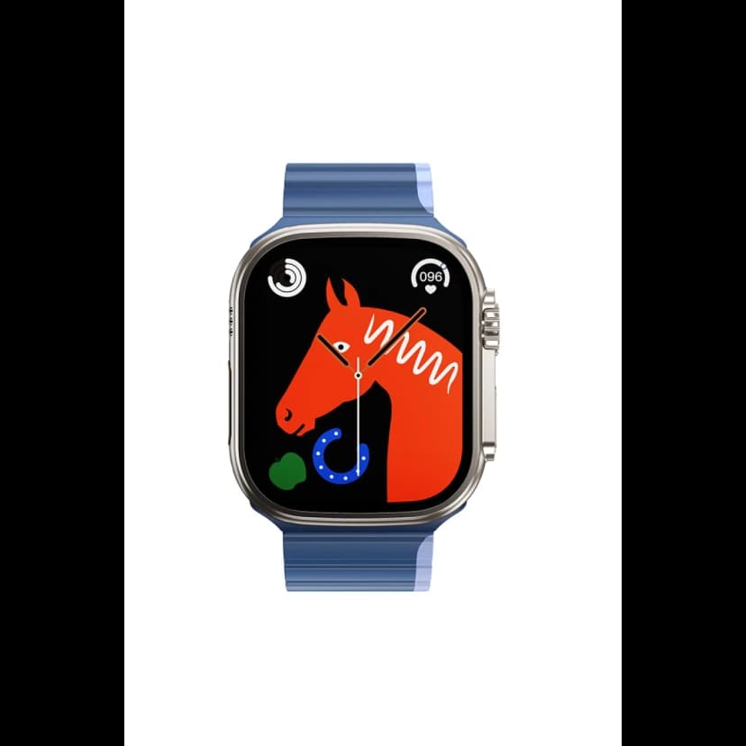 Hoco. Apple Watch 38mm AS102 Silikon Kordon - Koyu Mavi-Açık Mavi