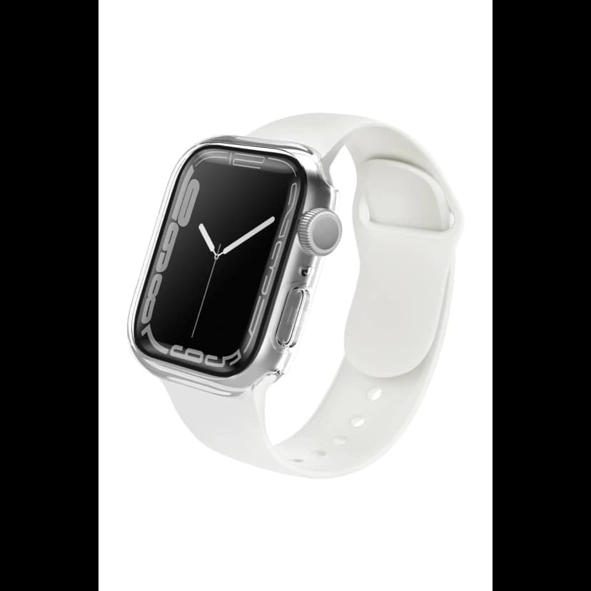 Uniq Apple Watch 45mm Legion Camlı Silikon Kasa Koruyucu - Beyaz