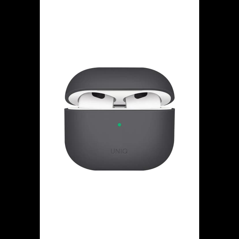Uniq Apple Airpods 3 (3.nesil) Lino Silikon Kılıf - Gri