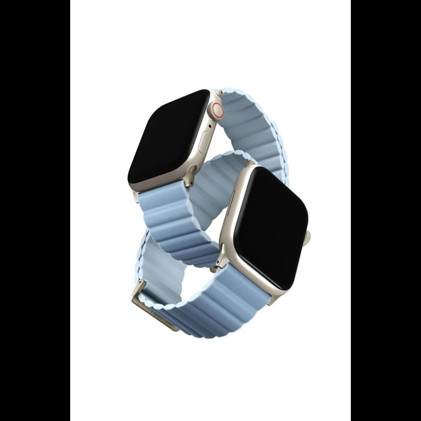 Uniq Apple Watch 41mm Revix Premium Reversible Manyetik Kordon - Mavi-Açık Mavi