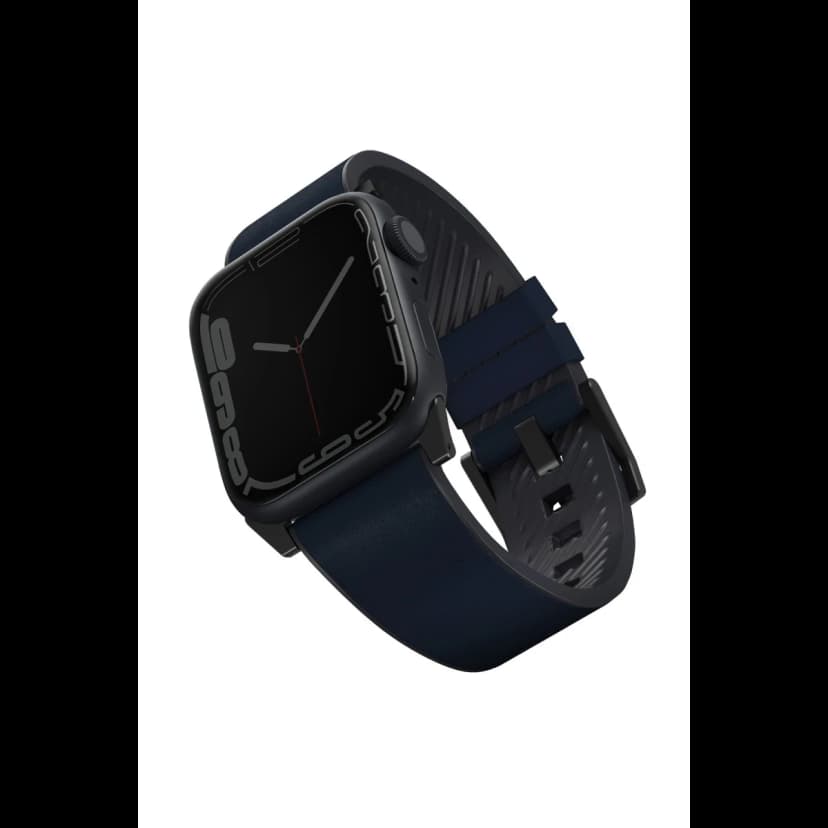 Uniq Apple Watch Ultra 49mm Straden Su Geçirmez Deri Kordon - Mavi