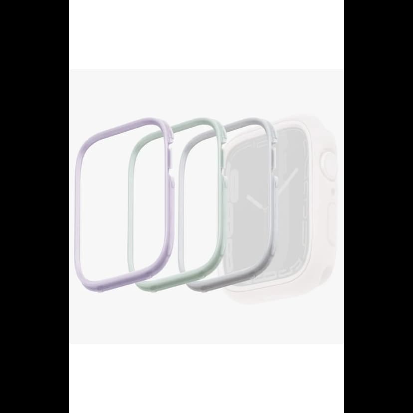 Uniq Apple Watch 41mm Moduo 3in1 Kasa Korucuyu - Gri-Lila-Beyaz