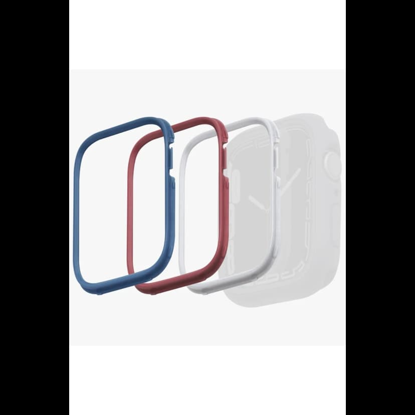 Uniq Apple Watch 45mm Moduo 3in1 Kasa Korucuyu - Mavi-Kırmızı-Beyaz